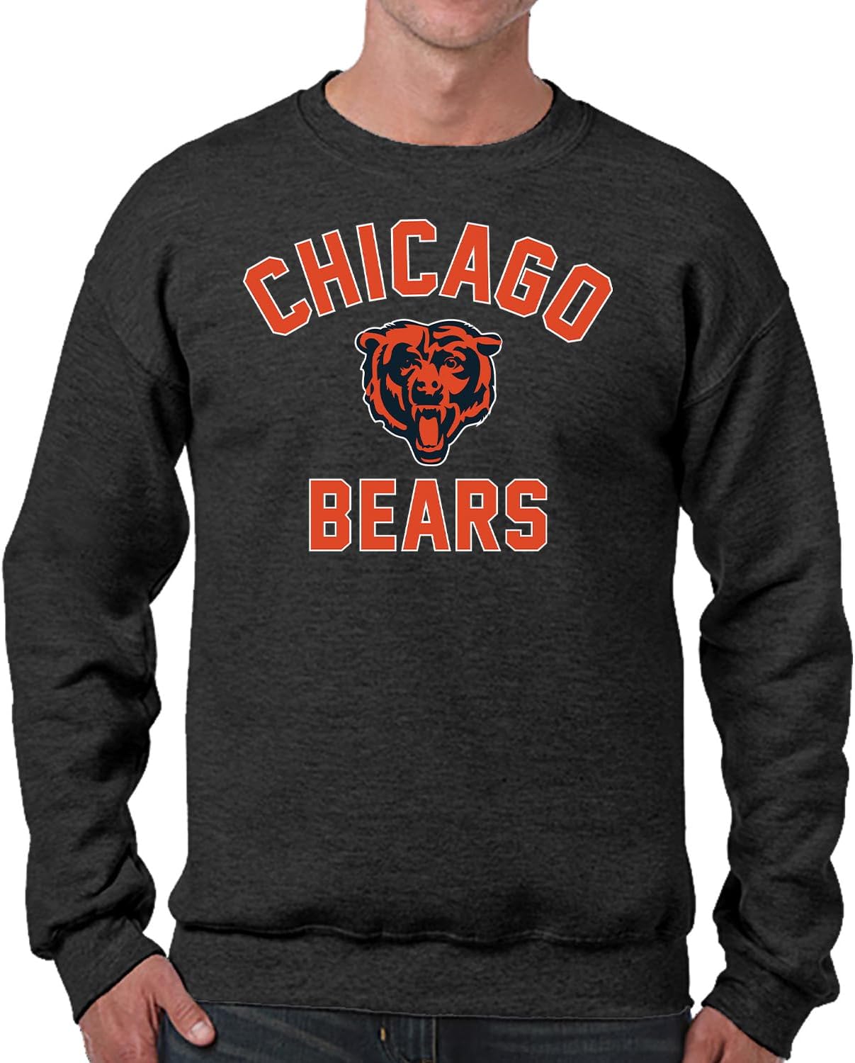 Chicago Bears NFL Adult Crewneck Sweatshirt – Cotton Blend, Warm, Comfortable & Stylish for Game Day