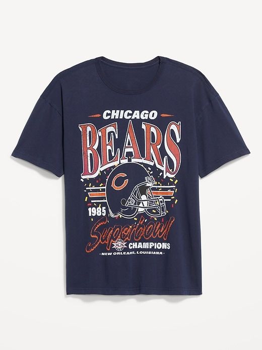 1985 Chicago Bears Super Bowl Champs Helmet Logo T-Shirt – New Orleans Collectible NFL Football Fan Gift