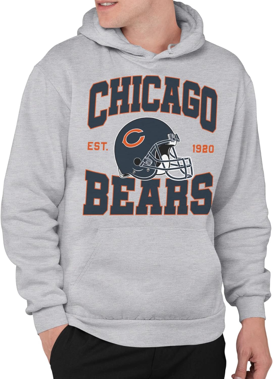 Official Chicago Bears NFL Team Logo Pullover Hoodie for Men & Women – Licensed Unisex Adult Sweatshirt