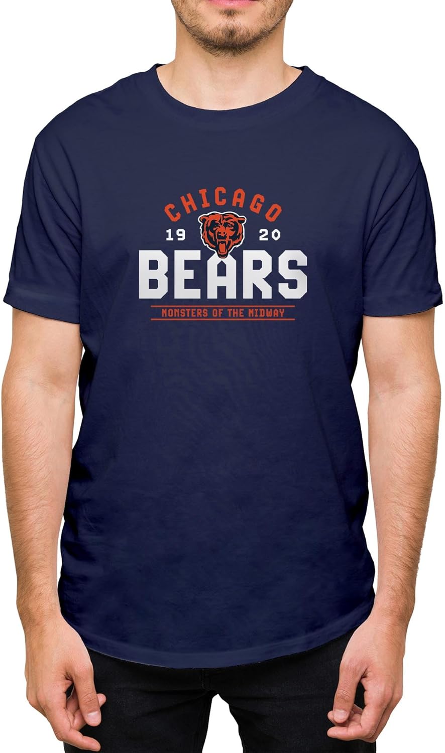 Official Chicago Bears Monster of the Midway NFL Adult Short Sleeve T-Shirt for Men and Women Fans
