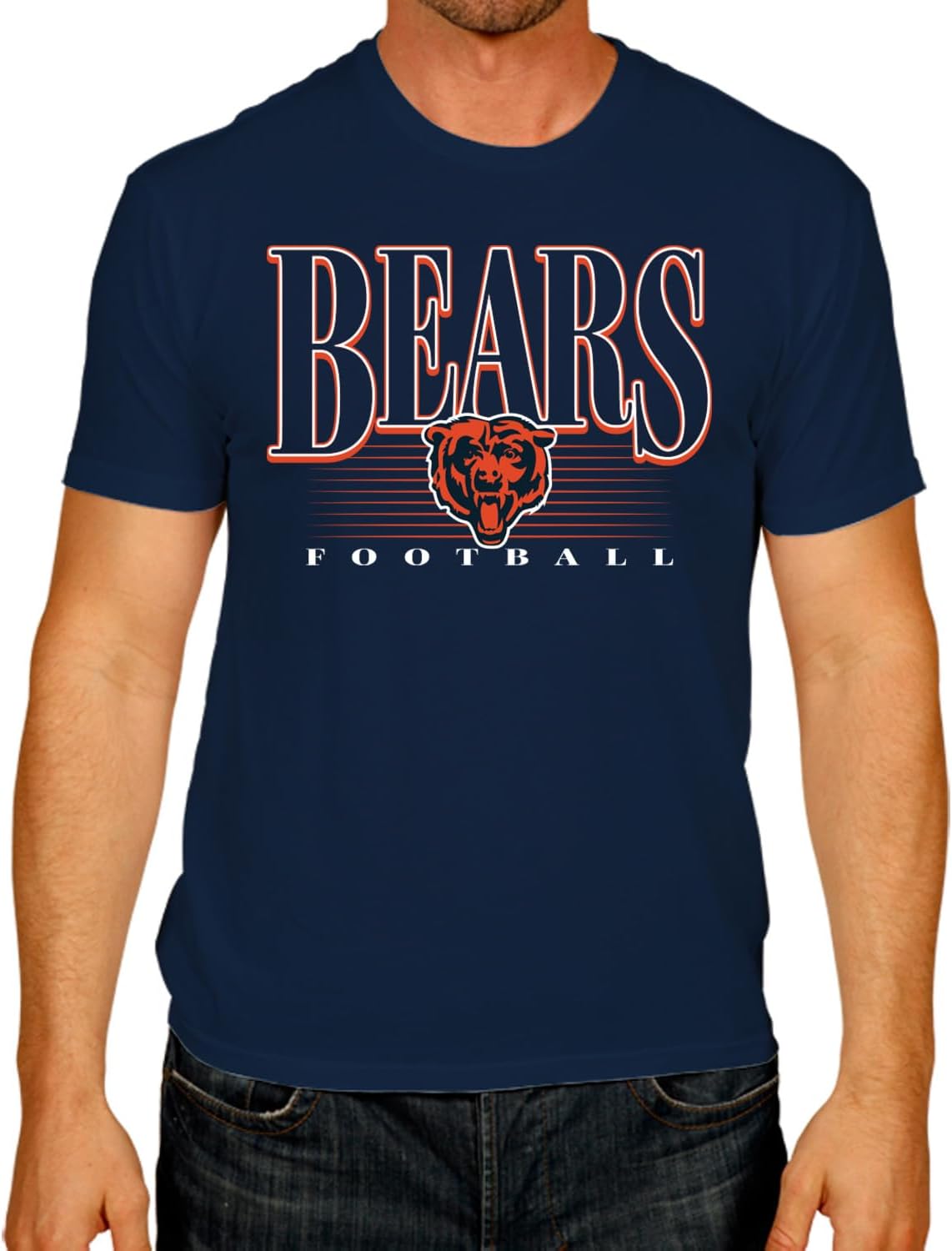 Chicago Bears NFL Overtime Tee – Soft Vintage Unisex Adult T-Shirt, Comfortable Cotton, Retro Football Fan Apparel