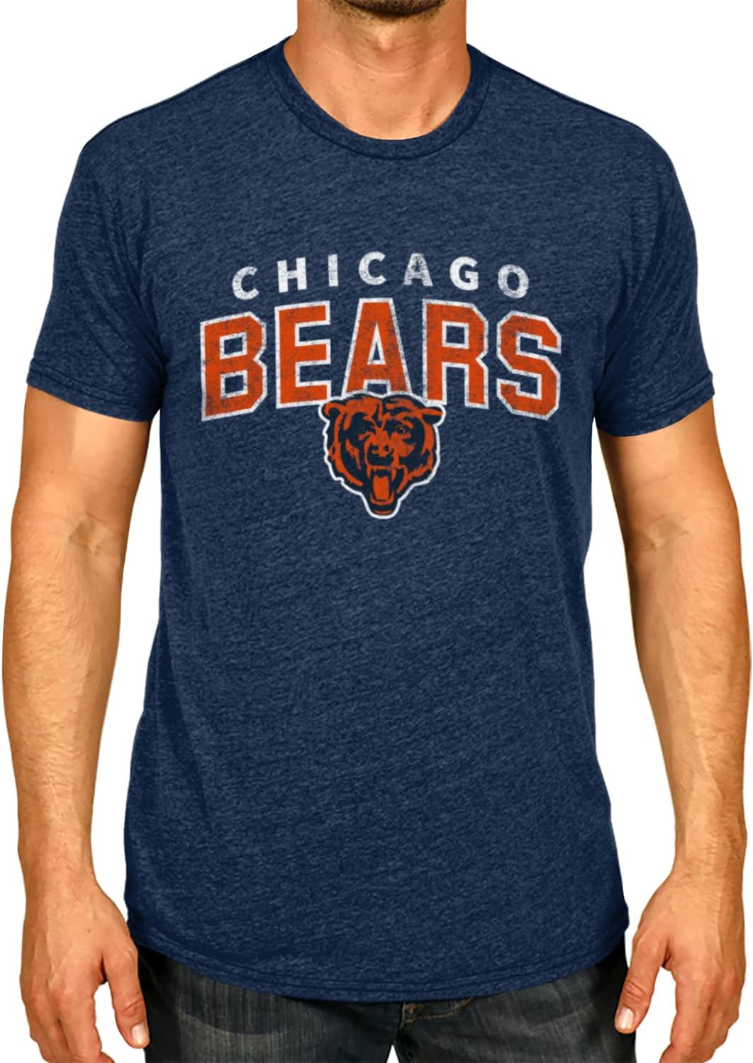 Chicago Bears NFL Team Apparel – Fresh Start Heather T-Shirt for Men & Women, Adult Sports Fan Gear by NFL