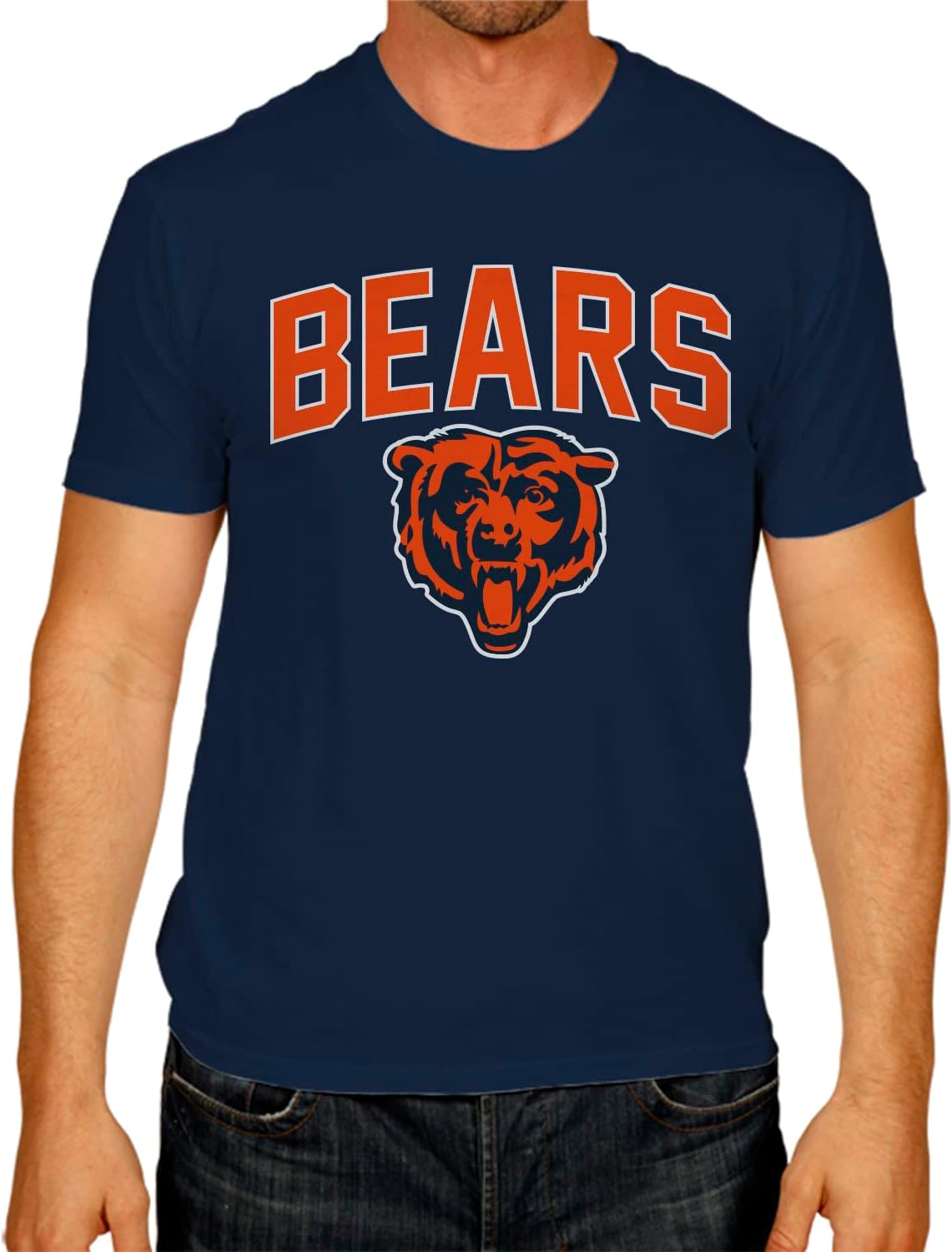 Chicago Bears NFL Team Logo Gameday T-Shirt – Adult Pro Football Fan Tee – Cotton Polyester Shirt