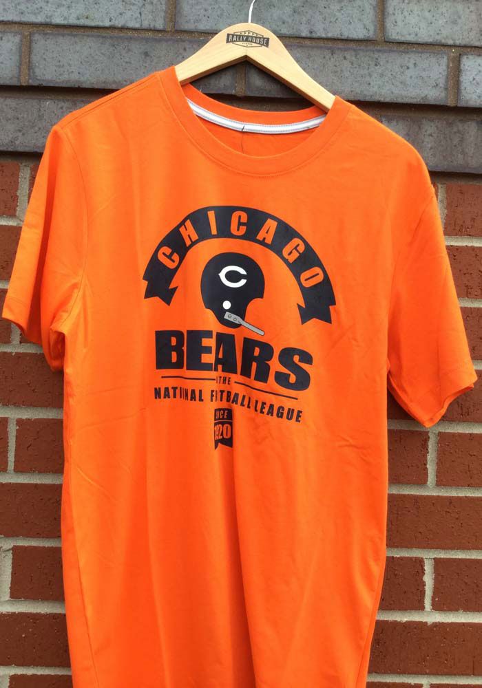 Nike Chicago Bears NFL Vintage Orange Tri-Blend Short Sleeve T-Shirt, Historic Football League Fashion Tee