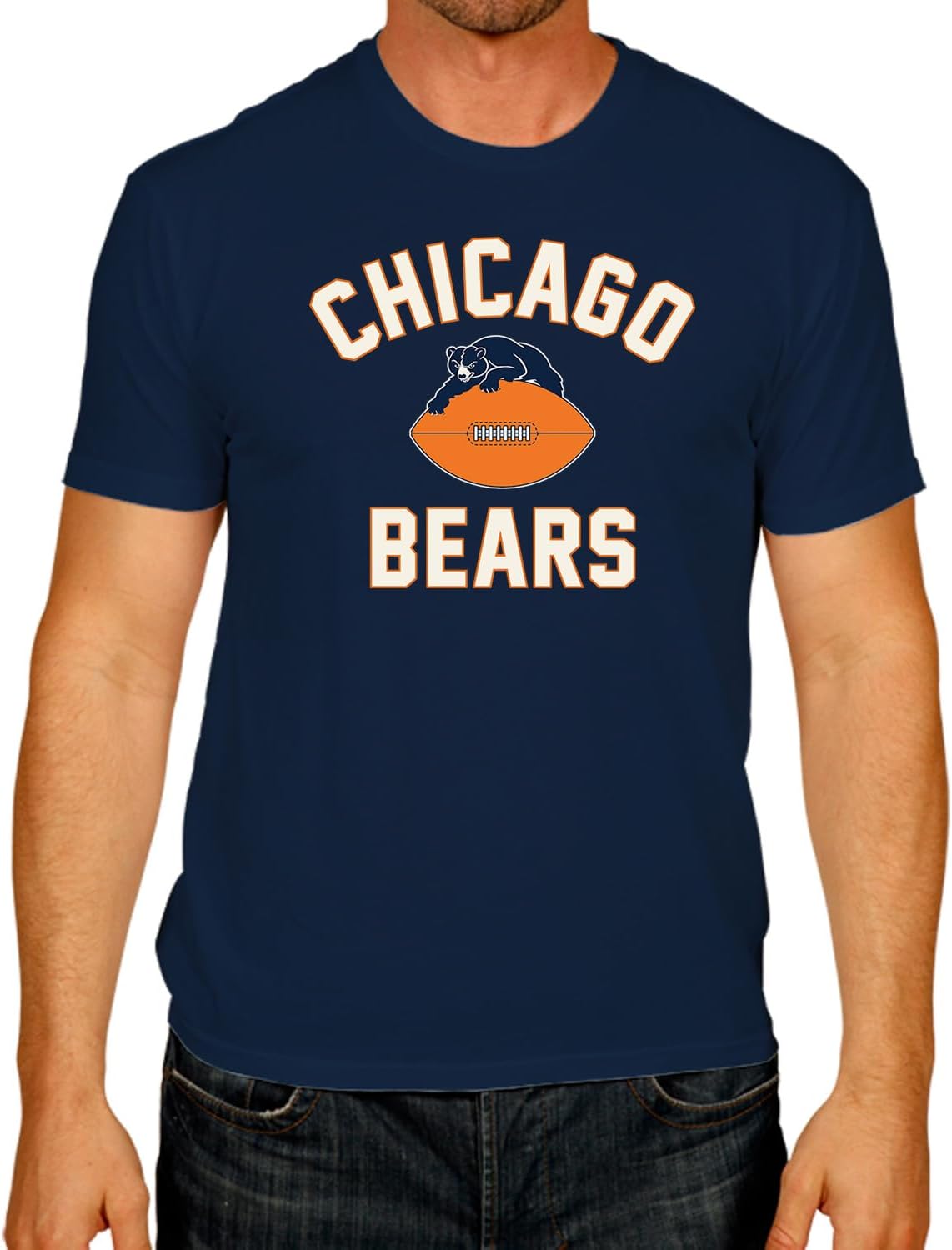 Official Chicago Bears NFL Retro Unisex T-Shirt – Comfortable Tag-Less Adult Gameday Football Apparel