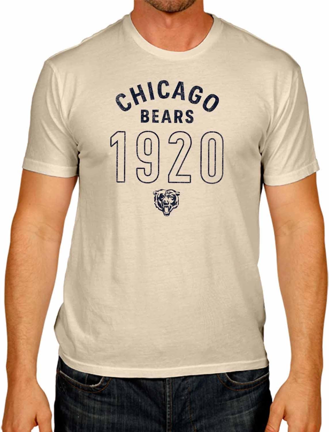 Official Chicago Bears NFL Team Unisex T-Shirt, Soft Cotton Adult Fan Apparel, Tag-Less Comfortable Football Tee